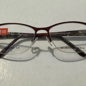 BCBG Irina Wine 49/16/125 Eyeglass Frame & BCBG Eyeglass Case